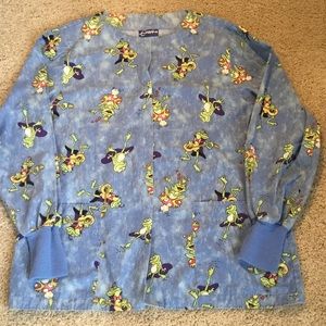 Crest Snap Up Nurse Scrub Sweater